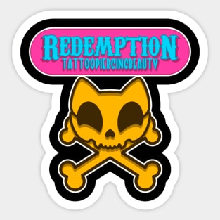 Redemption Happy cat skull Sticker